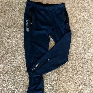 Virus Navy Joggers with Zipper Pockets
